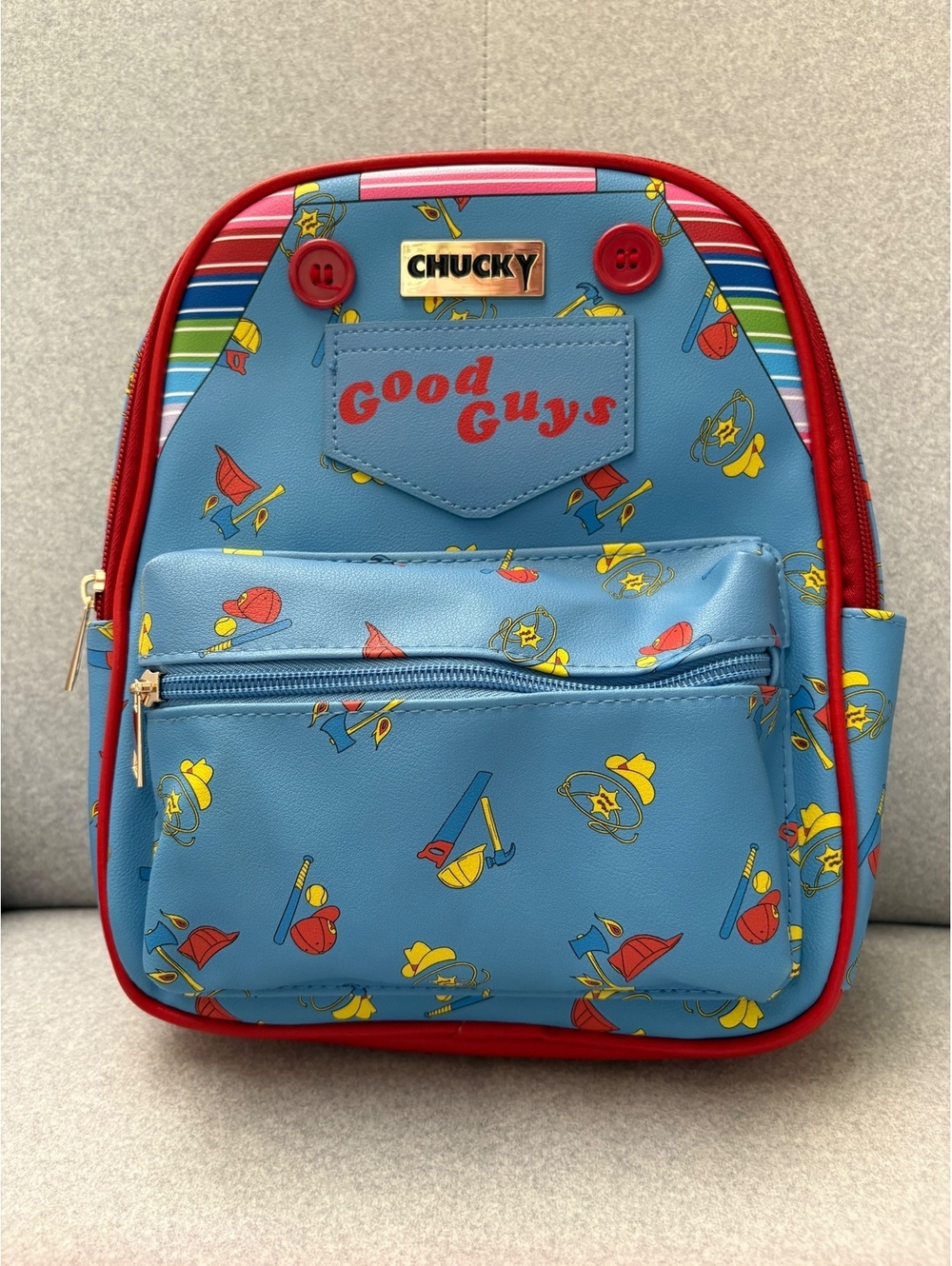 Chucky Good Guys Mini Backpack NWT Blue Red Horror Movie Child’s Play OS